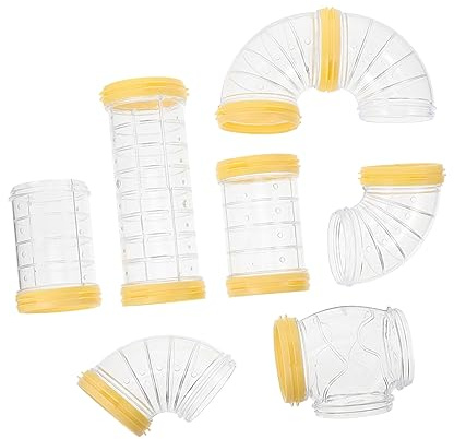 Housoutil Accessoire Hamster Tunnel DIY en Plastique Épaissi Tube Labyrinthe pour Cage à Hamster pour Souris et Petits Rongeurs Jeu de Tuyaux