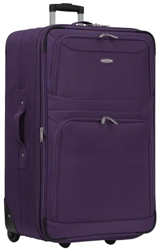 ARIANA® Extra Large Suitcase Lightweight Luggage Trolley Expandable Travel Bag- RT42 (Purple, 32 XLarge)