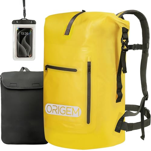 Origem Wasserdichter Rucksack, 35L/55L/85L Rolltop Rucksack Wasserdicht, Dry Bag mit Computereinsatz für Kajak, Angeln, Rafting, Tauchen oder für den täglichen Gebrauch