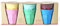 Rice Melamin Becher - Show You Colors - 6er-Set Becherset Kinderbecher Campingbecher Campinggeschirr Trinkbecher Melamingeschirr Bruchsicher BPA-frei 250ml