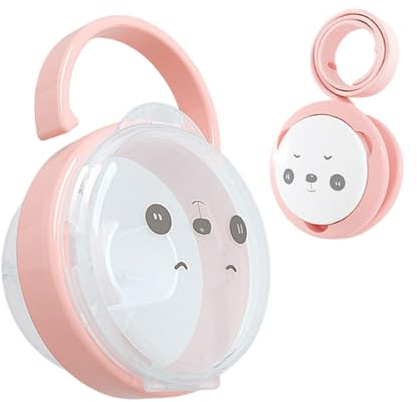 Ynnnhik Skyddskåpa | Panda design nappkedja med boxset och dammskydd – lätt dammtät resetillbehör för spädbarn och småbarn flickor, ROSA, se beskrivning, Se beskrivning