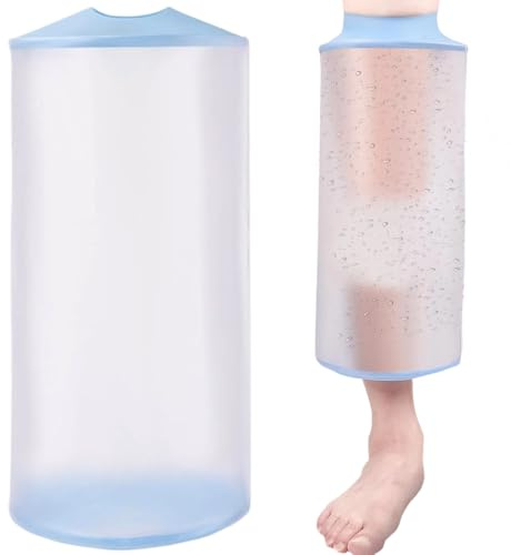 Knee Cast Cover for Shower, Waterproof Knee Cover for Shower, Adult Knee Shower Protector After Surgery, PICC Line Covers for Knee for Post-Surgery, Wound Care, Injury for Men Women Reusable