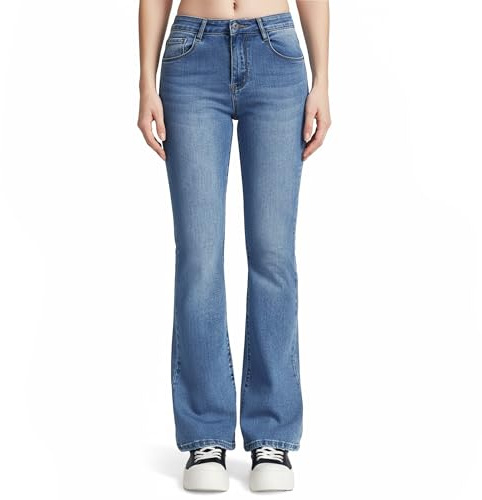 vittorio y Jeans Donna Zampa Elasticizzati Push Up, Effetto Modellante, vestibilità Slim, Stile Casual ed Elegante (IT, Testo, XL, Regular, Regular, Denim)