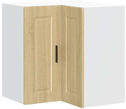 mtlskopl Armadio sospeso angolare 57 x 57 x 60 cm, in legno di rovere Sonoma, con portata 70 kg, design moderno e salvaspazio, facile da pulire per cucina, sala da pranzo, corridoio