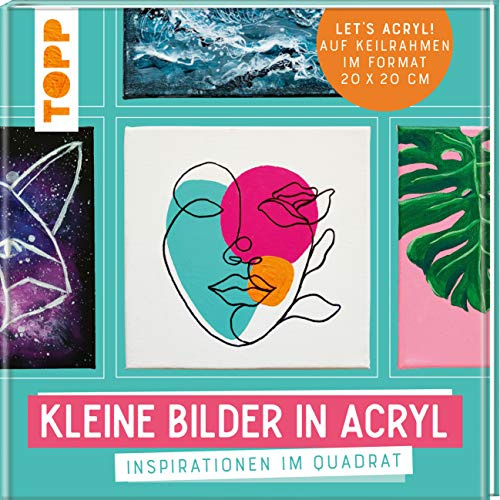 Kleine Bilder in Acryl: Inspirationen im Quadrat. Auf Keilrahmen im Format 20 x 20 cm. Let's Acryl!