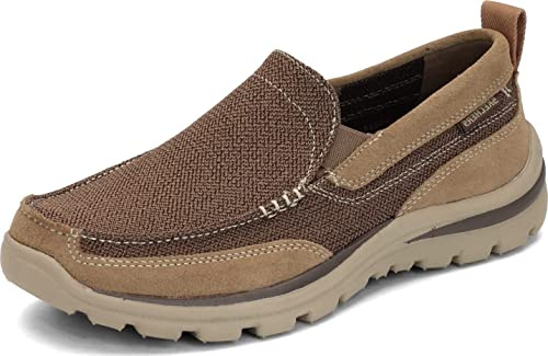 Skechers Superior Milford, Mocasines Hombre, Light Brown, 42 EU