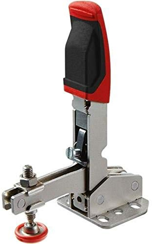 BESSEY STC-VH20 Vertical Auto-Adjust Toggle Face Mount Nickel Plated Clamp Vertical Flange, Silver