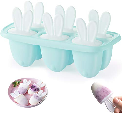 Stampi per Ghiaccioli e Gelato Bambini, Popsicle Molds,Formine Riutilizzabili, Forme, Blu