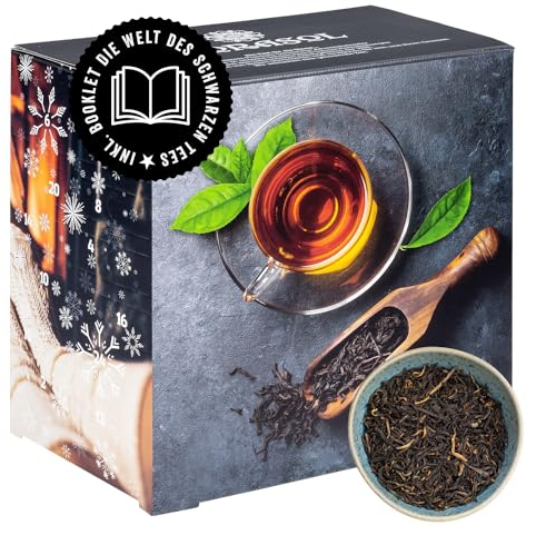 Corasol Premium Schwarztee-Adventskalender 2025, 24 hochwertige Schwarze Tees aus aller Welt für Gourmets (178 g)