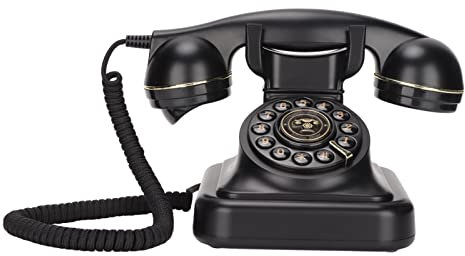 Teléfono con Cable Vintage, Teléfono Fijo Retro con Cable, Trabajo Real, Antiguo Teléfono Europeo de Moda, Estilo Europeo, Teléfono Fijo Antiguo para Dormitorio, Oficina, Cafetería, Decoración de Bar