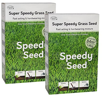 Pronto Seed Premium Grass Seed 2.8 kg - Fast Growing, Hard-Wearing - Covers 168m² for Lawns & Overseeding - DEFRA Approved & Tailored for UK Climate (2.8kg)