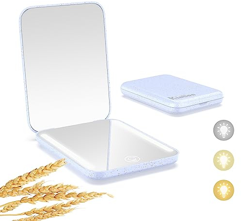 Kintion Rechargeable Pocket Mirror, 1X/3X Portable Compact Mirror