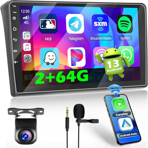 Inefala Android 15 2G+64G Autoradio für FIAT Ducato 3/Peugeot Boxer 2/Citroen Jumper 2 2011-2022 Radio Wireless Carplay Android Auto, 9 Touchscreen, GPS, WiFi, BT, FM/RDS, EQ, MIC, Rückfahrkamera