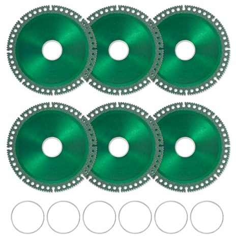 6Pcs Cutting Disc for Angle Wheel Grinder, 4in/10cm Diameter Indestructible Disk Composite Multifunctional Cutting Saw Blade Diamond Cutting Disc for Smooth,Chamfering,Grinding of All Materials