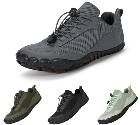 FELDLUFT Hike Outdoor frühling barfussschuhe Bequeme für Damen und Herren - Leichte, Atmungsaktive Barfußschuhe Traillaufschuhe mit rutschfest Sohle & Breiter Zehenbox