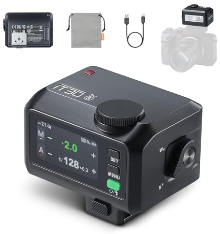 GODOX IT30Pro S Flash for Sony, 560 Full-Power TTL Camera Flash Fast Charging Full-Color Touchscreen Mini Flash with 2.4GHz X System 1.5s Recycle Time Quick Mount & Release Flashes for Photography