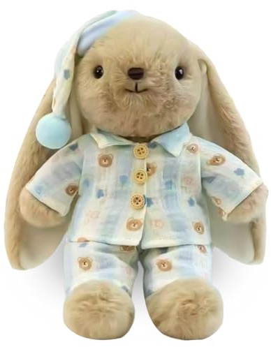 MIFKLMV Easter Plush Bunny Toy, 20cm Soft & Cuddly Rabbit Stuffed Animals Plush Toy Birthday, Christmas, Spring Gift, Basket Filler, Baby Easter Present Cute Plushie for Babies Kids Girls & Boys -A