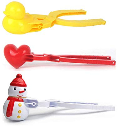 Molde de Bola de Nieve en Forma de Corazón, Juguete de Plástico para Niños, Herramienta para Hacer Bolas de Nieve para Pelea de Bolas de, Playa de Invierno, Rojo, 34cm (Colores Surtidos #49)
