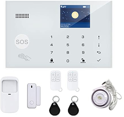 Alarmas para Casa, G30 TUYA WiFi GSM Sistema de seguridad de la alarma Kit Detector de movimiento Sensor de movimiento Sistema de alarma inalámbrica Control de aplicaciones(G)