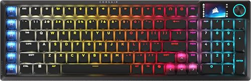 Corsair Vanguard AIR 99 Wireless Low-Profile Optical-Mechanical RGB Gaming Keyboard – QWERTY US, 99% Layout, OPX Switches, 8000Hz Hyper-Polling, Stream Deck Integration, Flashtap SOCD – Black