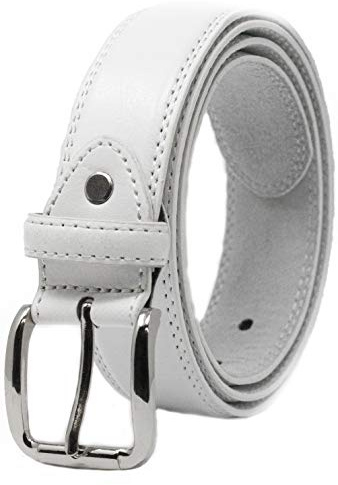 Ossi 32mm Classico Cintura uomo di - Bianco 90CM (lunghezza totale 105cm)