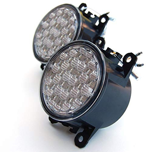 Tagfahrlichter rund Ø 90 mm inkl. Dimmfunktion mit A02/R-07 Geneh. für Standlichlicht KOMPLETTSET inkl Steuerung nach R-87 als Tagfahrlicht