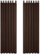 Deconovo Vorhänge Blickdicht Lichtundurchlässig Verdunkelungsgardinen Schlaufen Schlafzimmer Thermovorhänge Kälteschutz, 290x140 cm(HöhexBreite), Dunkelbraun, 2er Set