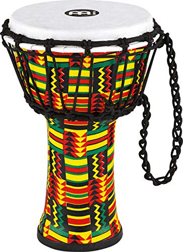 Meinl Percussion JRD Djembe Musikinstrument - Sehr kleine Handtrommel - Reiseinstrument - Durchmesser 7 Zoll - Kunststoff, Mehrfarbig (JRD-SI)