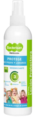 BACTERISAN Lotion démêlante protectrice 250 ml : Protège des poux et des lentes : spray quotidien au vinaigre d'arbre à thé et de quassia.
