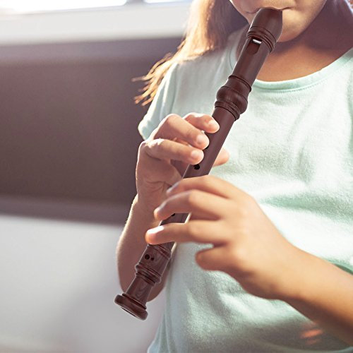 Serlium Musikalische Blockflöte, 8 Löcher, hohe Tonhöhe, Sopranblockflöte, Flöte, Kunststoffinstrumente, Schilfrohr für Kinder, Anfänger