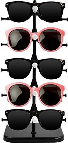Anseom Titulaire Support de Lunettes, Présentoir Lunettes de Soleil en Plastique à 5 Couches Soleil Support de Rack de Lunettes pour Stocker Toutes Sortes de Verres pour Lunettes Vente Afficher