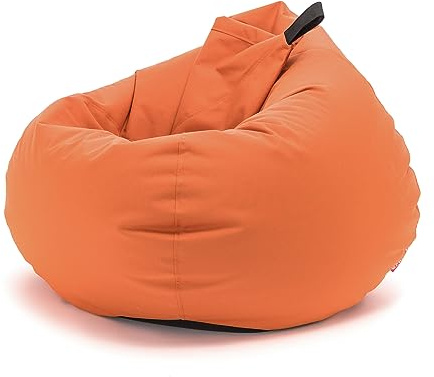 Ecopuf Oscar Outdoor - Pouf Poire, Sako, Fauteuil Coussin Moelleux avec Rembourrage -pour Enfants et Adultes - pour La Maison et à L'Extérieur - Polyester Durable, avec Poignée - 90x110cm - M15