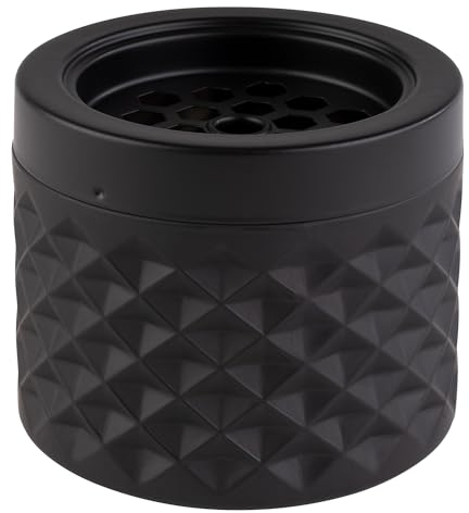 APS 558 Windaschenbecher in matt-schwarz, gefrostet, Ø 9,5 cm, Höhe 8 cm, mit Bajonettverschluss