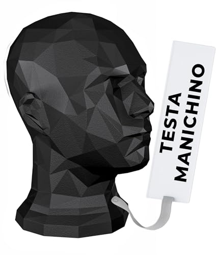 TESTAFIT Tete mannequin homme porte accessoires tête pour Lunettes de VR support Tête de Mannequin Exposant Moderne pour Casques Casquettes Lunettes Écouteurs. (Noir)