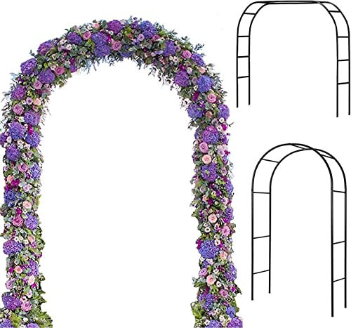Arche Jardin pour Rosiers Plantes Grimpantes, Metal Arceau à Rosiers, Arche de Rosiers Vigne Mariage, Pergola Tonnelle de Jardin, Intérieur Extérieur Décoration de Fête,280x220x40CM