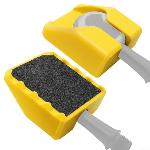 Honseadek Adaptadores de pedal sin clip de bicicleta para convertir a pedales de plataforma estándar con borde dentado antideslizante y diseño de textura esmerilada en plástico (SKU amarillo)