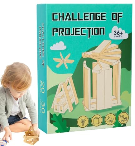 Nexusectar Jeu En Bois Pour Empilement | Activités De Coordination Main-Œil Pour Les Fêtes | Jeu d'Empilage Table En Bois | Pour Les De 3 Ans Sur Les Mâles Femelles Et Les Petits