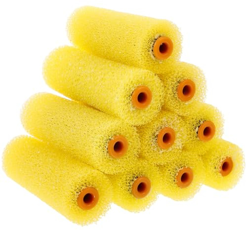 Healeved Set 10 Pezzi Rulli di Vernice in Spugna 8 Pollici, Maniche di Ricambio per Pittura Murale, Copertura Compatta per Decorazione Casa e Verniciatura Pareti