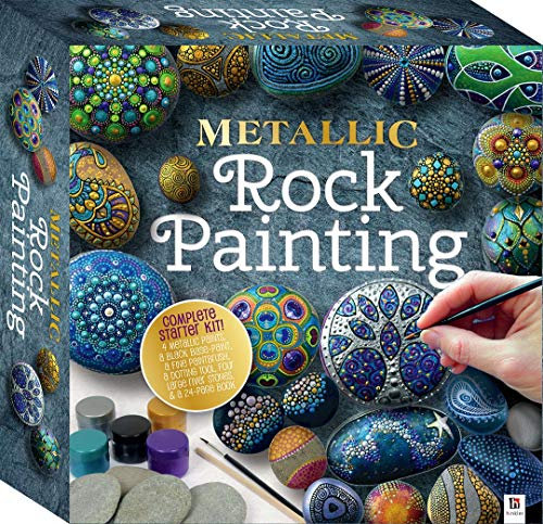 Hinkler - Metallic Rock Painting - Rock Painting Complete Starter Kit - Arts and Crafts for Everyone - Gift for Art Lovers - Includes Rocks, Metallic Paint and More [Paperback] Pty Ltd
