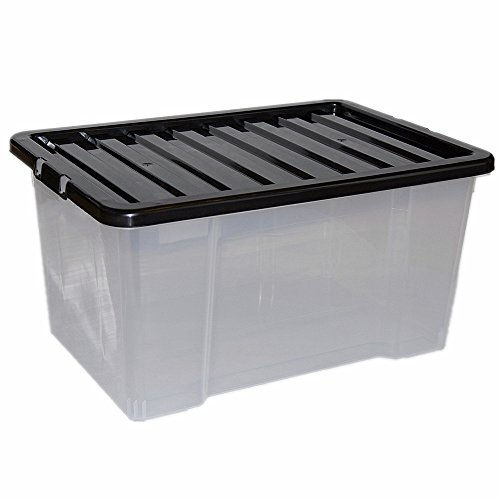 CrazyGadget 5 x 50 Litre Storage Container Boxes With Lids