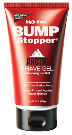 Bump Stopper Arctic Shaving Gel| Cooling Shave Gel with Menthol, Tea Tree & Aloe Vera | Helps Soothe Razor Bumps, Razor Burn & Ingrown Hairs | Precision Shaving for Sensitive Skin | 5.3 oz (1 Pack)