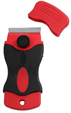 ProDec Contoured 1.5 inch Soft Grip Mini Scraper for Scratch Free Removal of Paint, Varnish, Adhesive, Stickers, Decals, Window Films and More from Glass, UPVC and Metal, 1.5