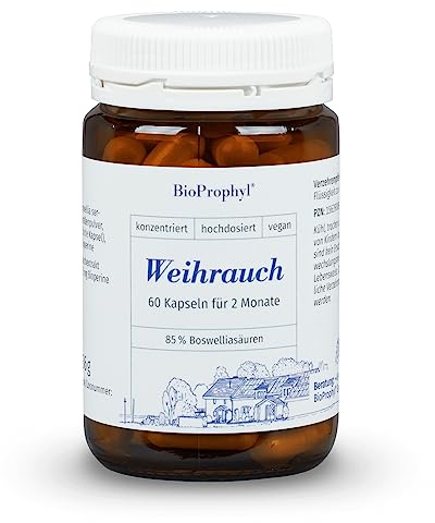 BioProphyl® Weihrauch - 300 mg indischer Weihrauch mit 85% Boswelliasäuren und Bioperine - 60 pflanzliche Kapseln für zwei Monate