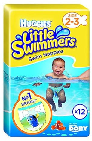 Huggies Little Swimmers - Pannolini da nuoto, taglia 2/3, 12 pezzi