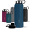 720°DGREE Edelstahl Trinkflasche 710ml “noLimit” - Auslaufsicher, Kohlensäure geeignet, BPA-Frei - Thermosflasche, Isolierflasche mit Schraubverschluss für Kinder, Schule, Fitness +Gratis Sportdeckel
