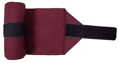 Dura-Tech Small Standing Bandage Wraps for Horses | Color Burgundy for Small Breeds | User-Friendly Length | Durable Knit Poly Fiber | Ideal Post-Exercise Support | Secure Closure