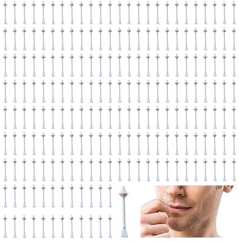 KHIRY 200 Stück Nasenhaarentfernerstäbchen, Nasenwachsstäbchen, Nasenwachsstäbchen zur Nasenlochreinigung und Nasenhaarentfernung