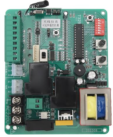 Tablero de Control de Abridor de Puerta Corredera, para Controlador de Motor de Puerta Corredera Tablero de Control Electrónico Principal Ajuste de Fuerza del Motor (220V)