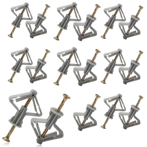 ROMOLY 60 PCS Tasselli per Cartongesso - Tasselli per Pareti in Muratura a Cassa Vuota - Espansione Autofilettante - Resistente e Facile da Installare - Adatto per Cartongesso