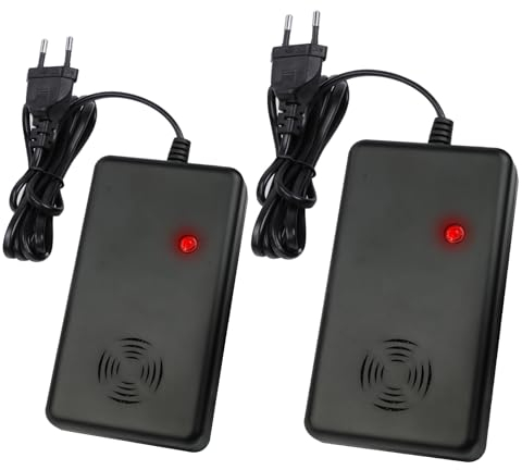 Adiwo Marderschreck mit Stecker, 2 Stück Marderabwehr Haus 230 V Ultraschall und Anti Gewöhnungseffekt für ca. 50m² Marderfalle Marder Ultraschall Marderschutz für Haus Dachboden Keller und Garten